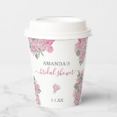 Rose von Aquarellen Blume - BRAUTPARTY Pappbecher (Vorderseite)