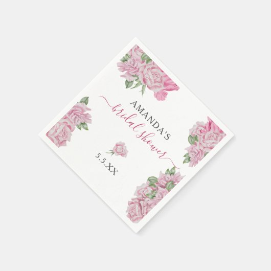 Rose von Aquarellen Blume - BRAUTPARTY Serviette (Ecke)