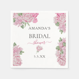 Rose von Aquarellen Blume - BRAUTPARTY Serviette