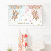 Rose von Aquarellen Gold und Navy Blue Gender Banner (Insitu)