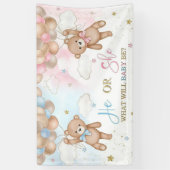 Rose von Aquarellen Gold und Navy Blue Gender Banner (Vertikal)