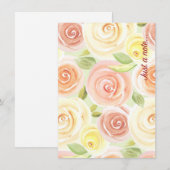 Rose von Aquarellen nur ein Hinweis Dankeskarte (Vorne/Hinten)