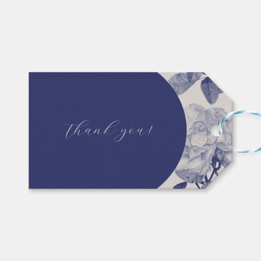 Rose von Aquarellfarben Vielen Dank Geschenkanhänger (Vorderseite (Horizontal))