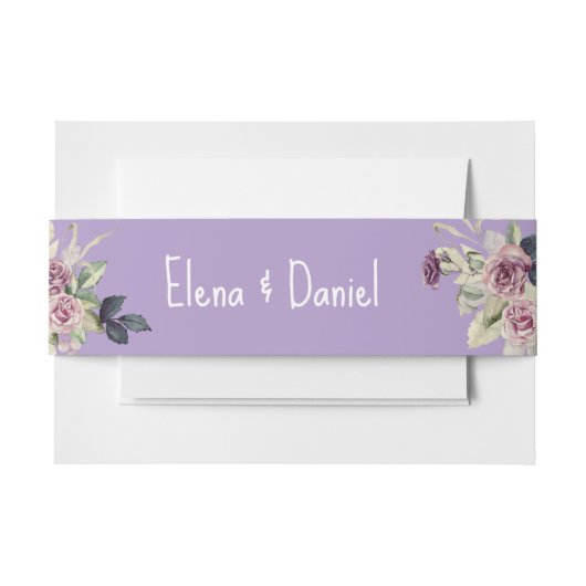 Rose von Aquarellpinken Einladungsbanderole (Vorderseite Beispiel)