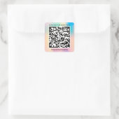 Rose von benutzerdefinierten Logo-QR-Code prüfen Quadratischer Aufkleber (Tasche)