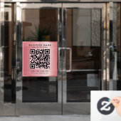 Rose von benutzerdefinierten Text-QR-Code-Logos Go Fensteraufkleber (Büro Tür)