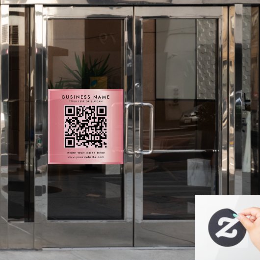 Rose von benutzerdefinierten Text-QR-Code-Logos Go Fensteraufkleber (Büro Tür)