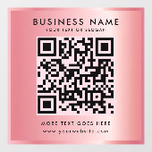 Rose von benutzerdefinierten Text-QR-Code-Logos Go Fensteraufkleber (Blatt)