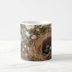 Rose von Bird's Nest and Dog von John William Hill Kaffeetasse