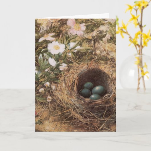 Rose von Bird's Nest and Dog von John William Hill Karte (Gelbe Blume)