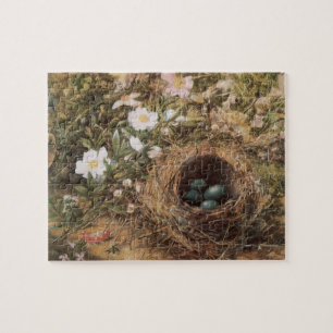 Rose von Bird's Nest and Dog von John William Hill Puzzle