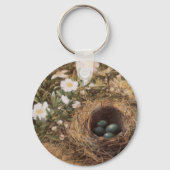 Rose von Bird's Nest and Dog von John William Hill Schlüsselanhänger (Vorderseite)