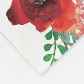 Rose von Burgundy Red Coral Floral Twin Milestone Fleecedecke (Ecke)