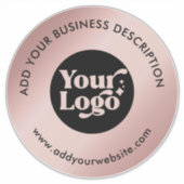 Rose von Business-Logos Aufkleber (Vorderseite)