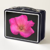 Rose von Federklebern - aus Metall und schwarz Metall Brotdose (Vorderseite)