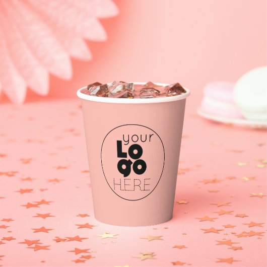 Rose von Firmenlogos Quarz Pink Paper Party Cup Pappbecher (Insitu)