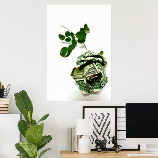 Rose von Geld Poster (Heimbüro)