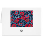 Rose von Hunden und Schmetterlinge in blau und rot (Rückseite Horizontal)