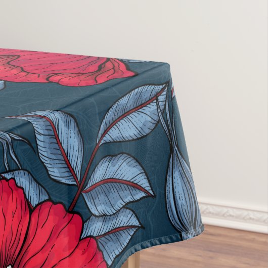 Rose von Hunden und Schmetterlinge in blau und rot Tischdecke (Beispiel)