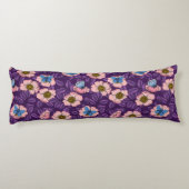 Rose von Hunden und Schmetterlinge in rosa und lil Seitenschläferkissen (Rückseite)