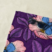 Rose von Hunden und Schmetterlinge in rosa und lil Strandtuch (Beispiel)