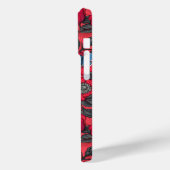 Rose von Hunden und Schmetterlinge in Rot und Blau Case-Mate iPhone Hülle (Rückseite / Links)