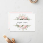 Rose von Ihrem Schreibtisch aus als Persönlich Mitteilungskarte (Vorderseite/Rückseite Beispiel)