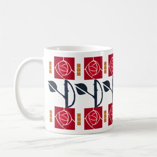 Rose von Kunst und Handwerk Kaffeetasse (Links)