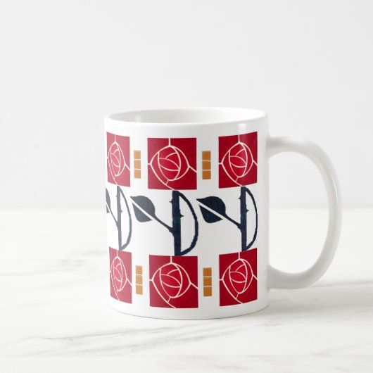 Rose von Kunst und Handwerk Kaffeetasse (Rechts)