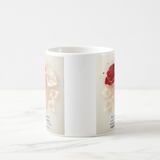 Rose von Licht und Liebe Kaffeetasse (Mittel)