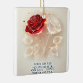 Rose von Licht und Liebe Keramikornament (Rechts)