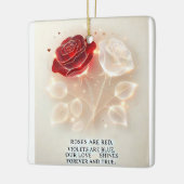 Rose von Licht und Liebe Keramikornament (Links)