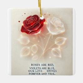 Rose von Licht und Liebe Keramikornament