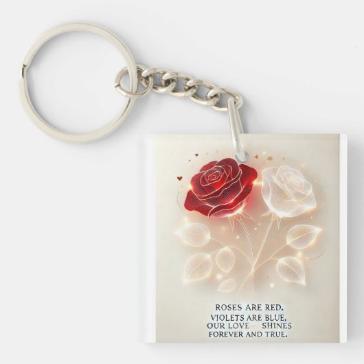 Rose von Licht und Liebe Schlüsselanhänger (Vorderseite)