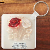 Rose von Licht und Liebe Schlüsselanhänger (Rückseite)