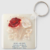 Rose von Licht und Liebe Schlüsselanhänger (Rückseite)
