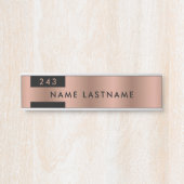 Rose von Minimalistischen Imitaten Name des Golden Türschild (Vorderseite )