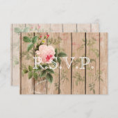 Rose von Orleans Ecru Wedding RSVP Card (Vorne/Hinten)
