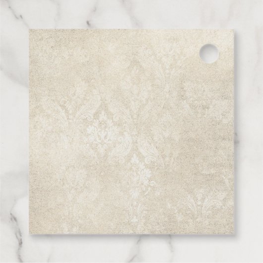 Rose von Pastel Pearl und Damask Geschenkanhänger (Rückseite)