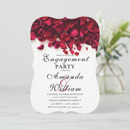 Rose von Petals Einladung (Stehend Vorderseite)