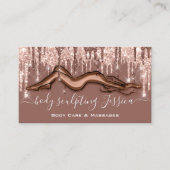 Rose von QRCode-Logos-Glitzer für Körperpflege Visitenkarte (Vorderseite)