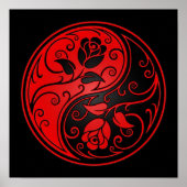 Rose von Red and Black Yin Yang Poster (Vorne)