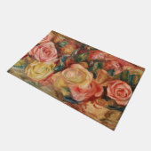 Rose von Renoir Impressionist Painting Fußmatte (Schrägansicht)