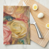 Rose von Renoir Impressionist Painting Geschirrtuch (Viertel Falte)