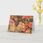 Rose von Renoir Impressionist Painting Karte (Gelbe Blume)