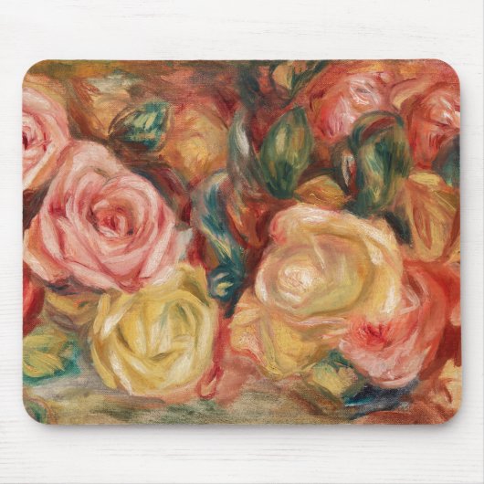Rose von Renoir Impressionist Painting Mousepad (Vorne)