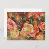 Rose von Renoir Impressionist Painting Postcard Postkarte (Vorne/Hinten)