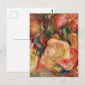 Rose von Renoir Impressionist Painting Postcard Postkarte (Vorne/Hinten)