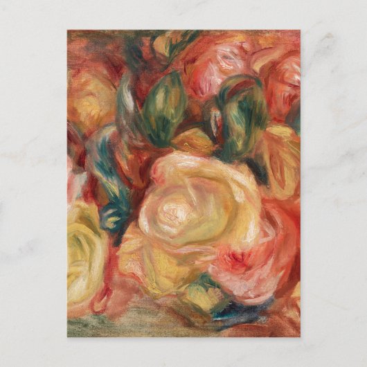 Rose von Renoir Impressionist Painting Postcard Postkarte (Vorderseite)