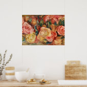 Rose von Renoir Impressionist Painting Poster (Küche)